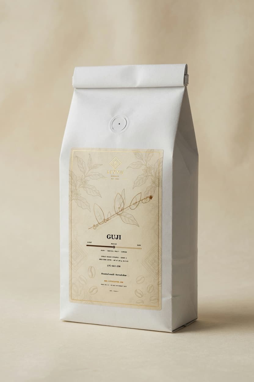 LIYYU Guji Grade 1 whole bean coffee bag