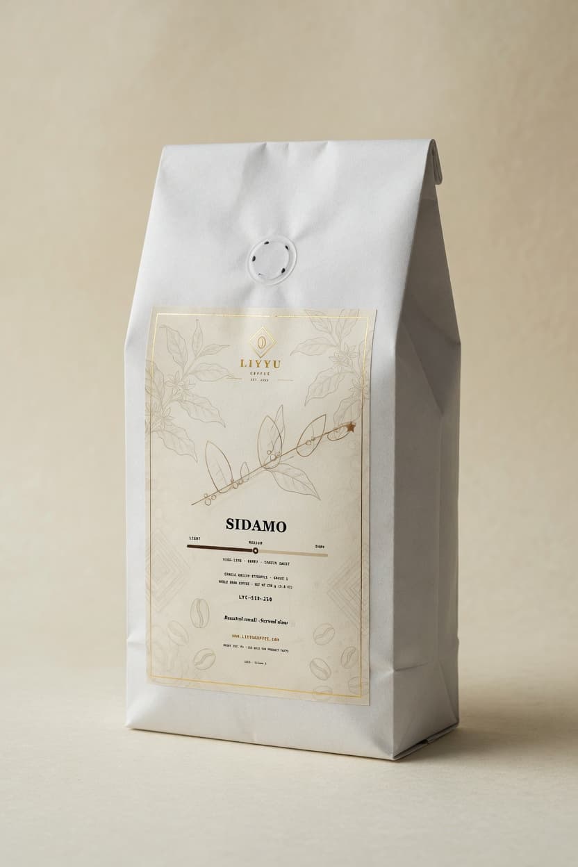 LIYYU Sidamo Grade 1 whole bean coffee bag
